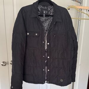 Volcom Men's Black Quilted Shirt Jacket